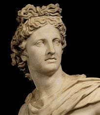 Buste van de Griekse god Apollo